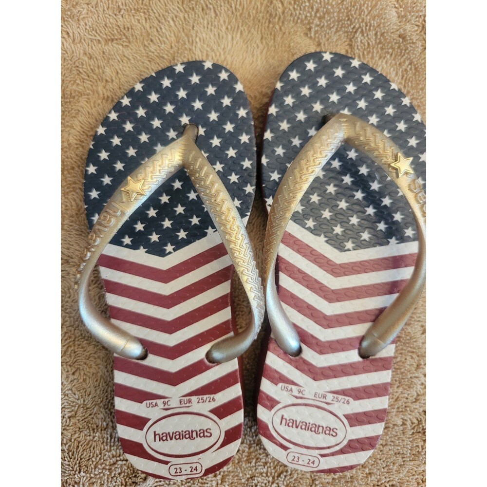 HAVAIANAS flip flops USA American flag 9
